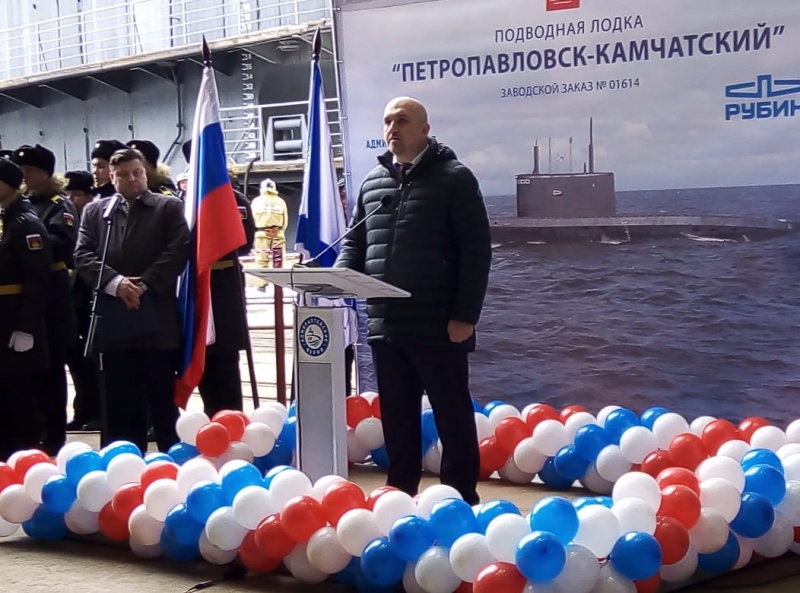 Подводная лодка «Петропавловск-Камчатский» спущена на воду в Санкт-Петербурге